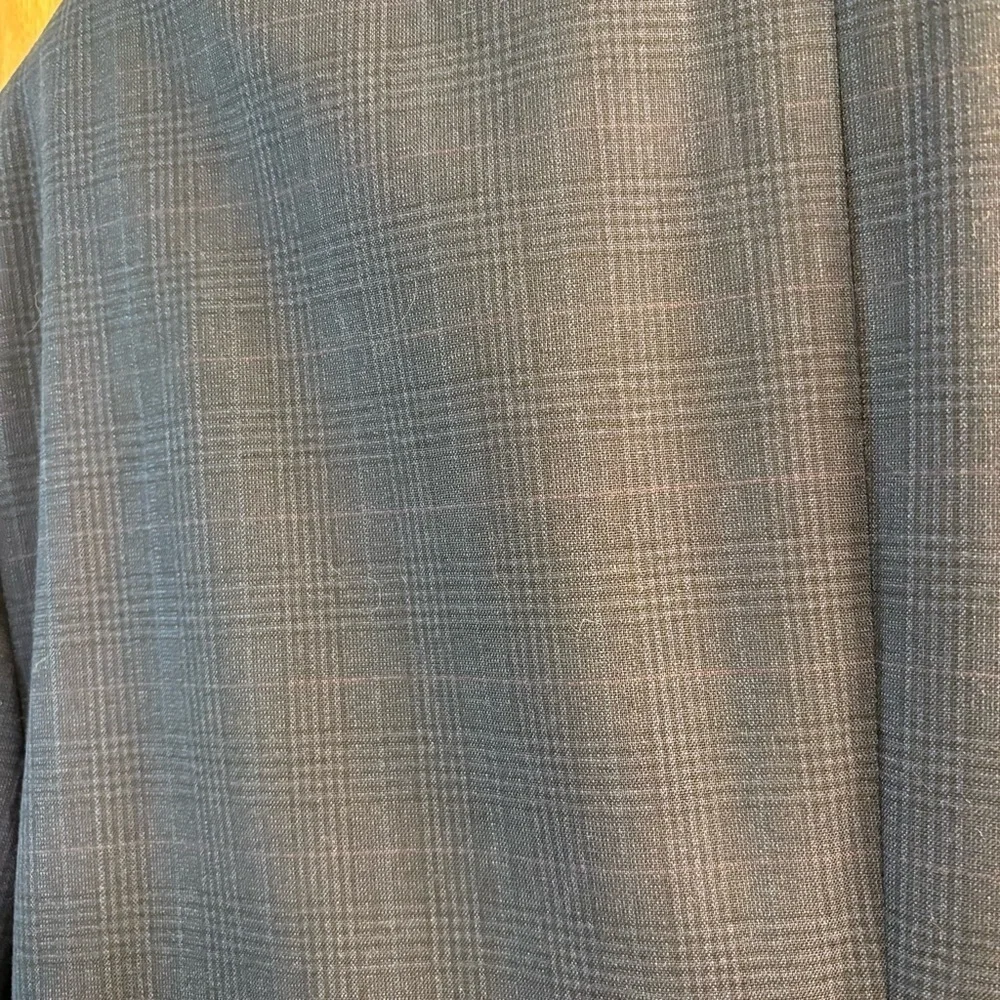 Vtg Kingsridge Mark Of The Best Wool Men’s 42 Blazer Navy Blue Window Pane Plaid